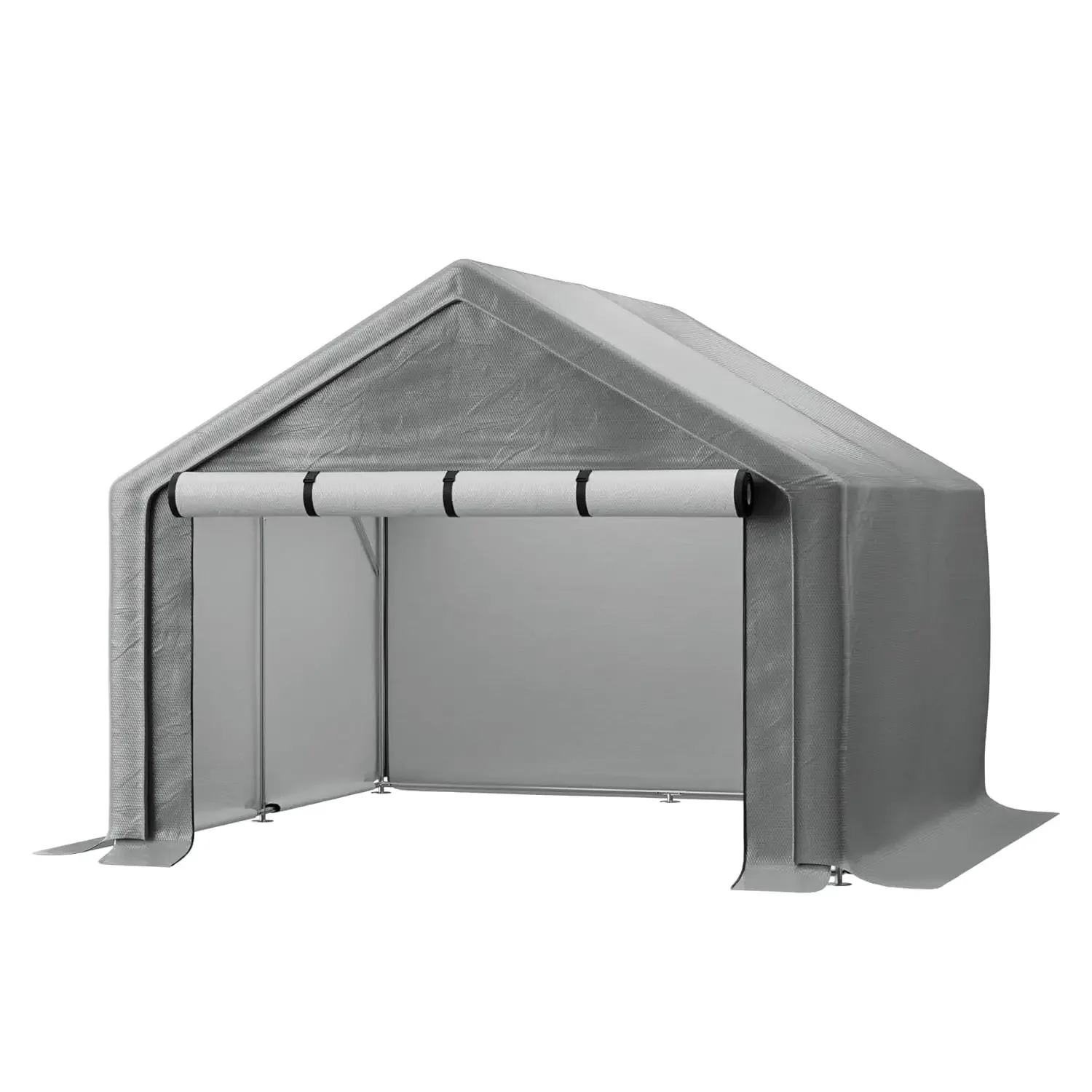 Heavy Equipment Garage - 10x10ft Portable Storage Shed Roll-up Door