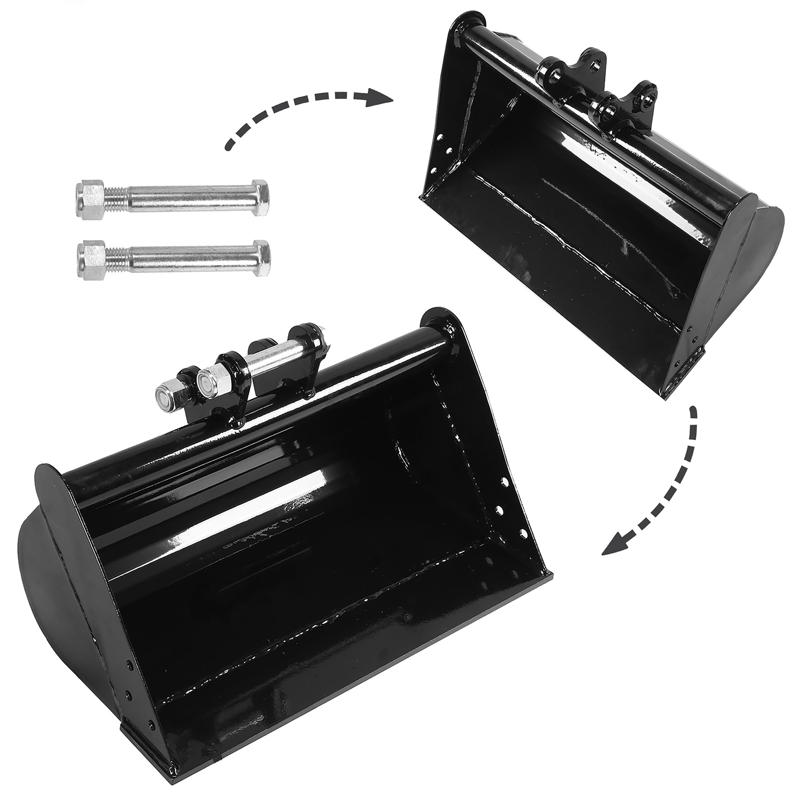 Heavy Equipment Landscaping - Plain Mud Bucket Grading Attachment for