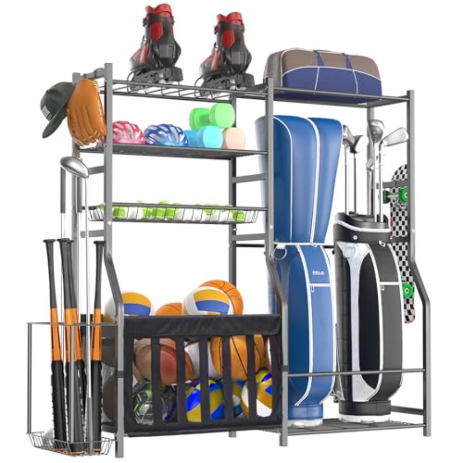 Heavy Equipment Garage - Heavy Duty Garage Sports Equipment Organizer,