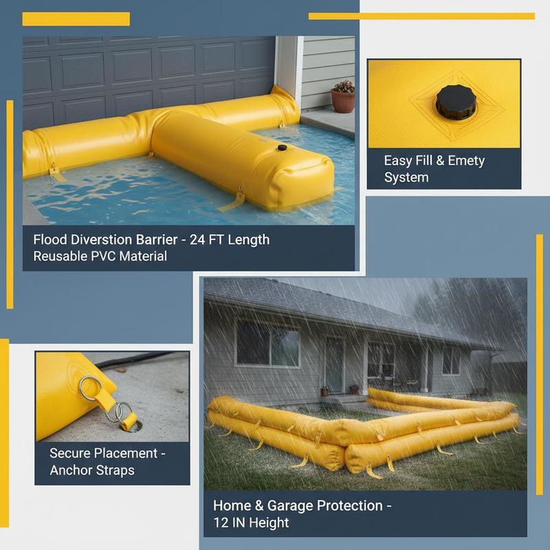 Flood Barrier 24 ft x 12 in Fo - Heavy Equipment Garage recensione e prezzo