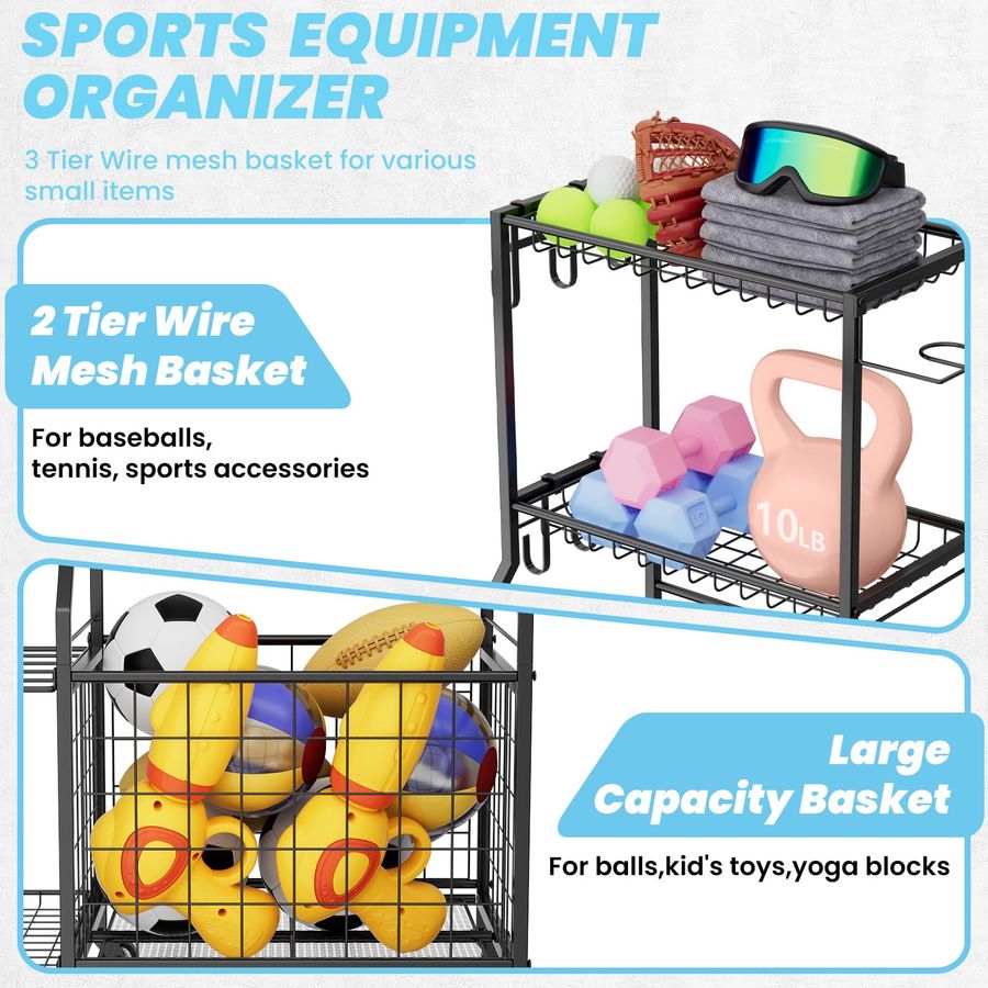 Sports Equipment Organizer, Ga - Heavy Equipment Garage recensione e prezzo