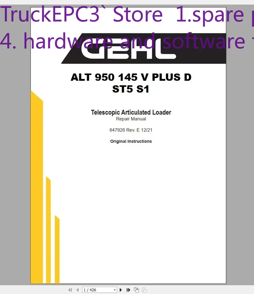 TruckEPC3 GEHL Machinery Heavy - Heavy Equipment Pdf recensione e prezzo