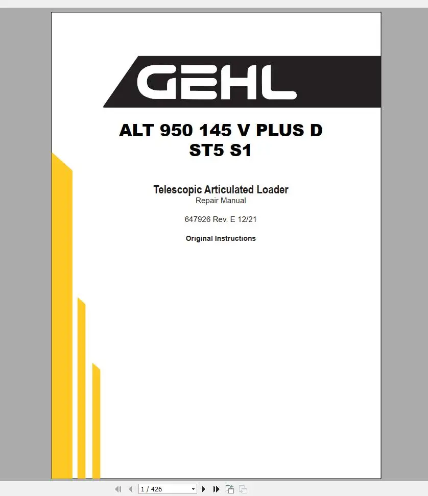 SpecDiag GEHL Machinery Heavy  - Heavy Equipment Pdf recensione e prezzo