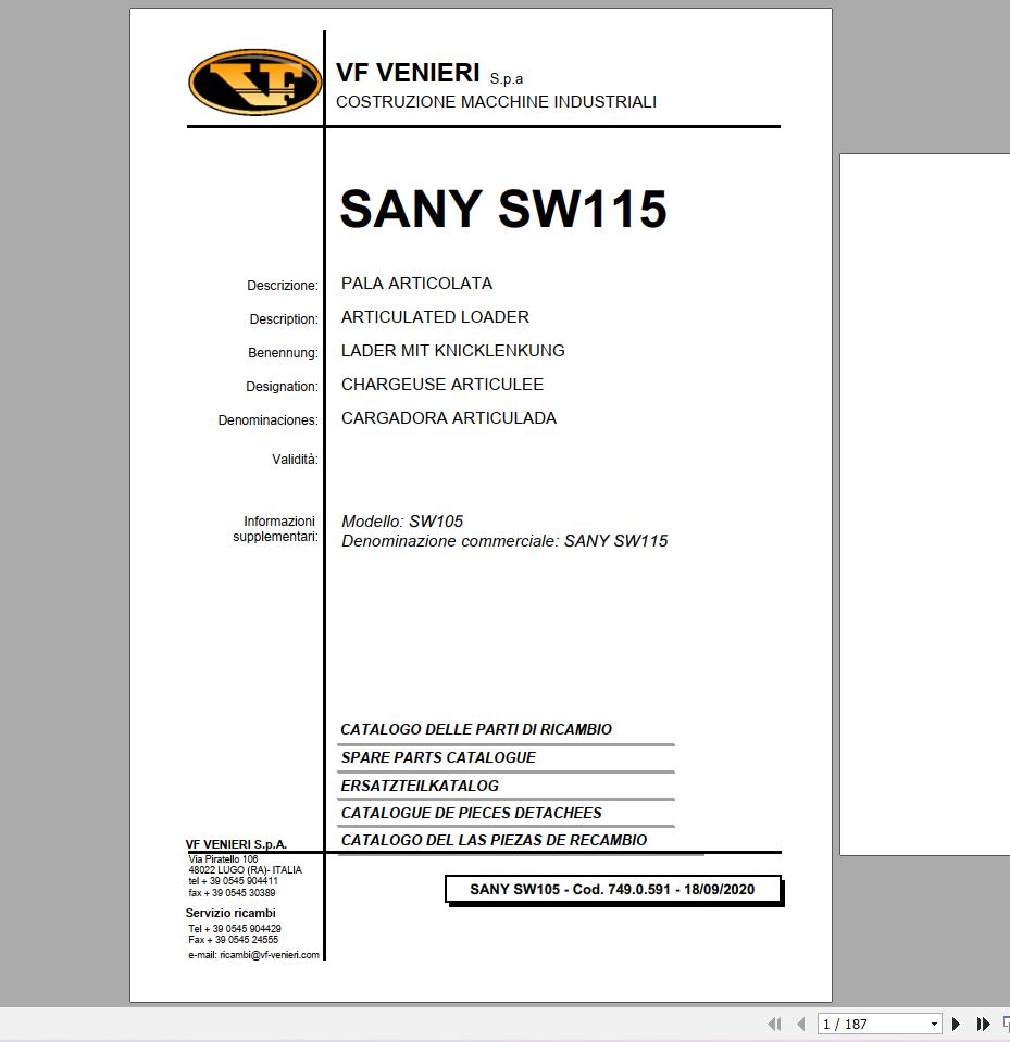 SpecDiag Sany Heavy Equipment  - Heavy Equipment Pdf recensione e prezzo