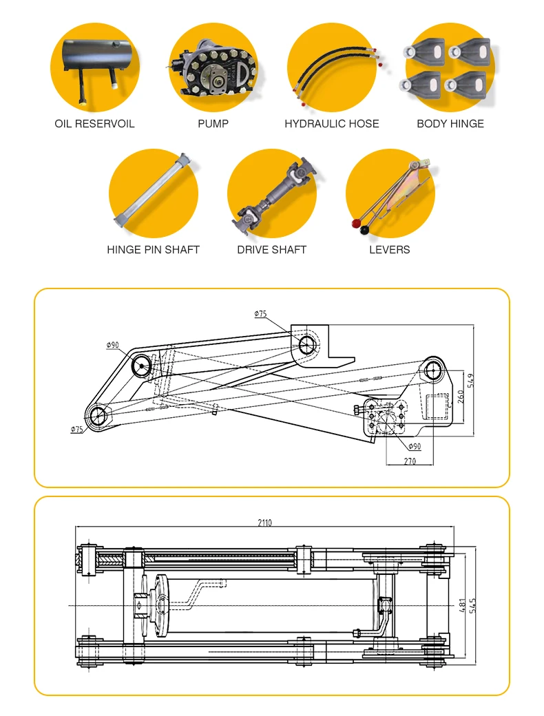 Heavy Duty Scissor Lift Hydrau - Dump Truck Heavy Equipment recensione e prezzo