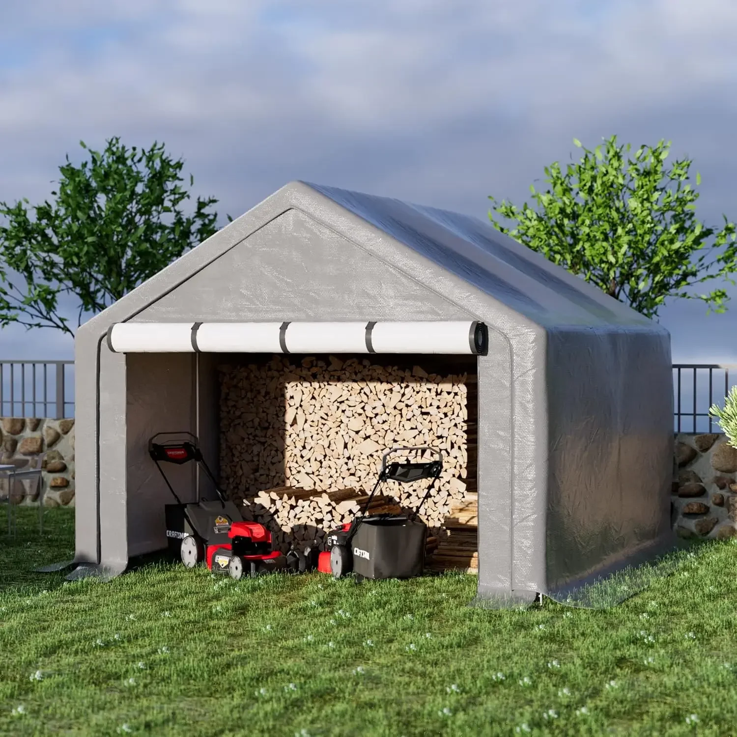 10x10ft Portable Storage Shed  - Heavy Equipment Garage recensione e prezzo