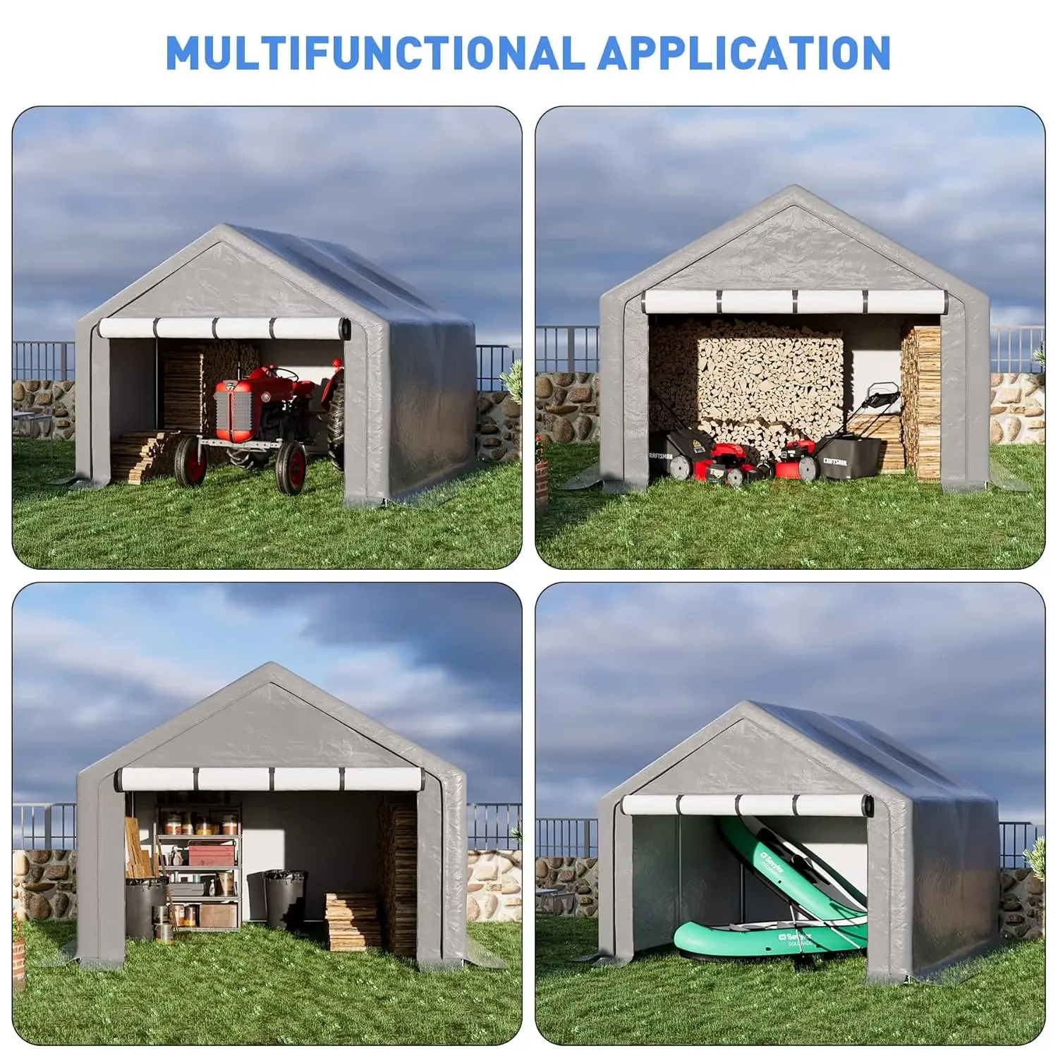 10x10ft Portable Storage Shed  - Heavy Equipment Garage recensione e prezzo