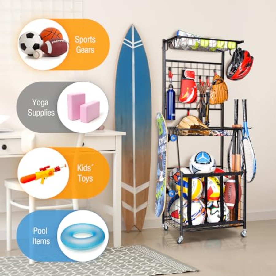 Sports Equipment Storage Rack  - Heavy Equipment Garage recensione e prezzo