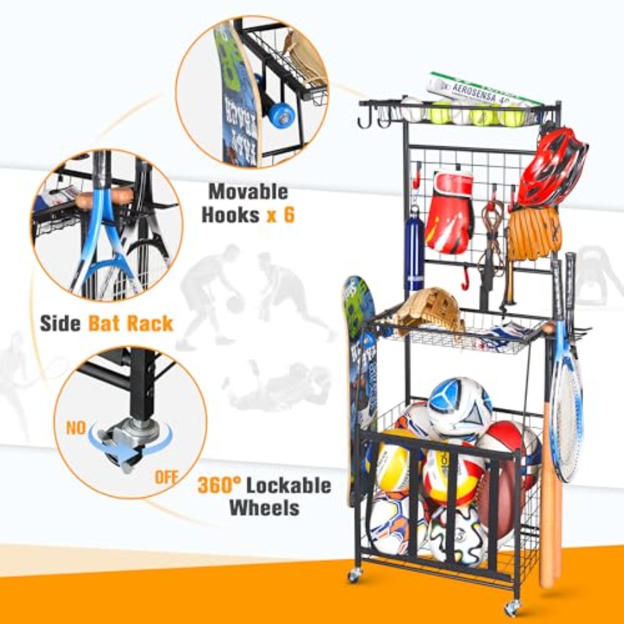 Sports Equipment Storage Rack  - Heavy Equipment Garage recensione e prezzo