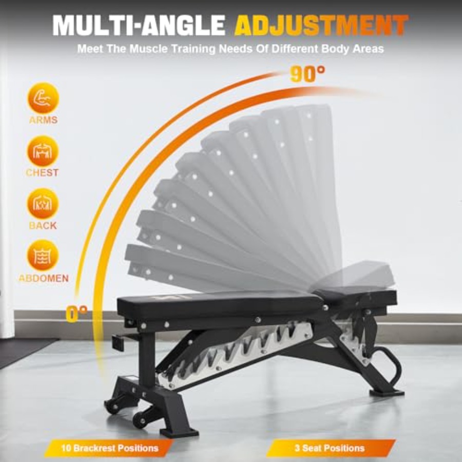 Adjustable Weight Bench Heavy  - Heavy Equipment Garage recensione e prezzo